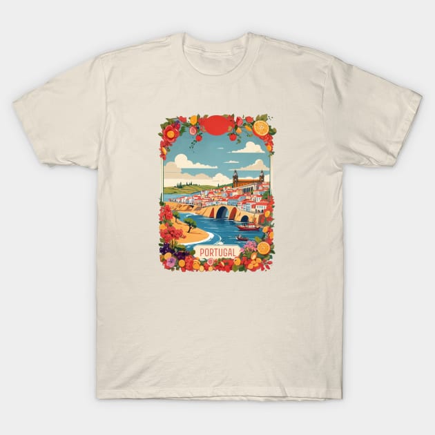 Vintage Travel Portugal Design T-Shirt by huefinder